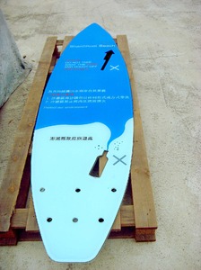 澎湖縣政府旅遊處衝浪板造型影像彩繪膠合玻璃警告牌標示牌